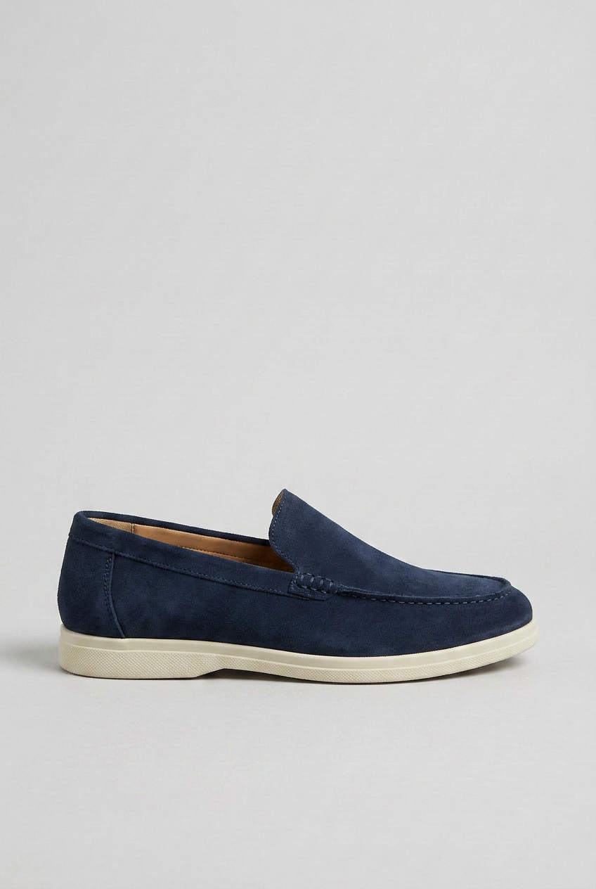 Loafers Suede Beige Men's Slip-On Round Toe – Casual, Office, Holiday, Gift Everyday Comfort Shoes