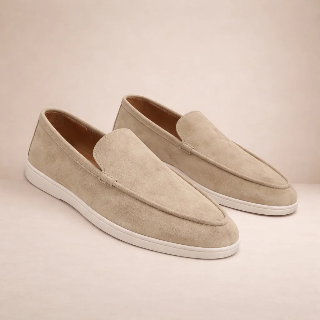 Loafers Suede Leather Slip-On Men's Blue – Casual, Office, Holiday, Gift · Werune