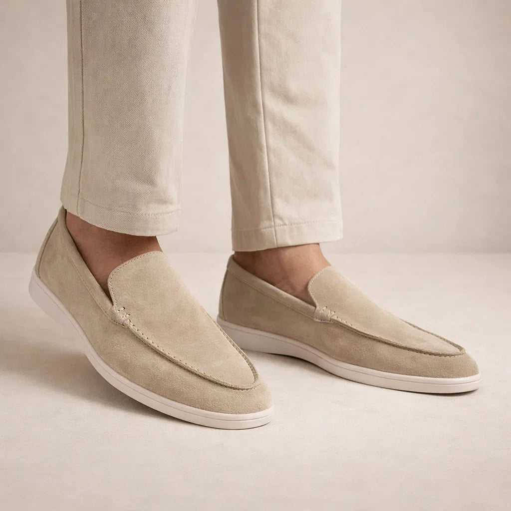 Loafers Suede Leather Slip-On Men's Blue – Casual, Office, Holiday, Gift · Werune