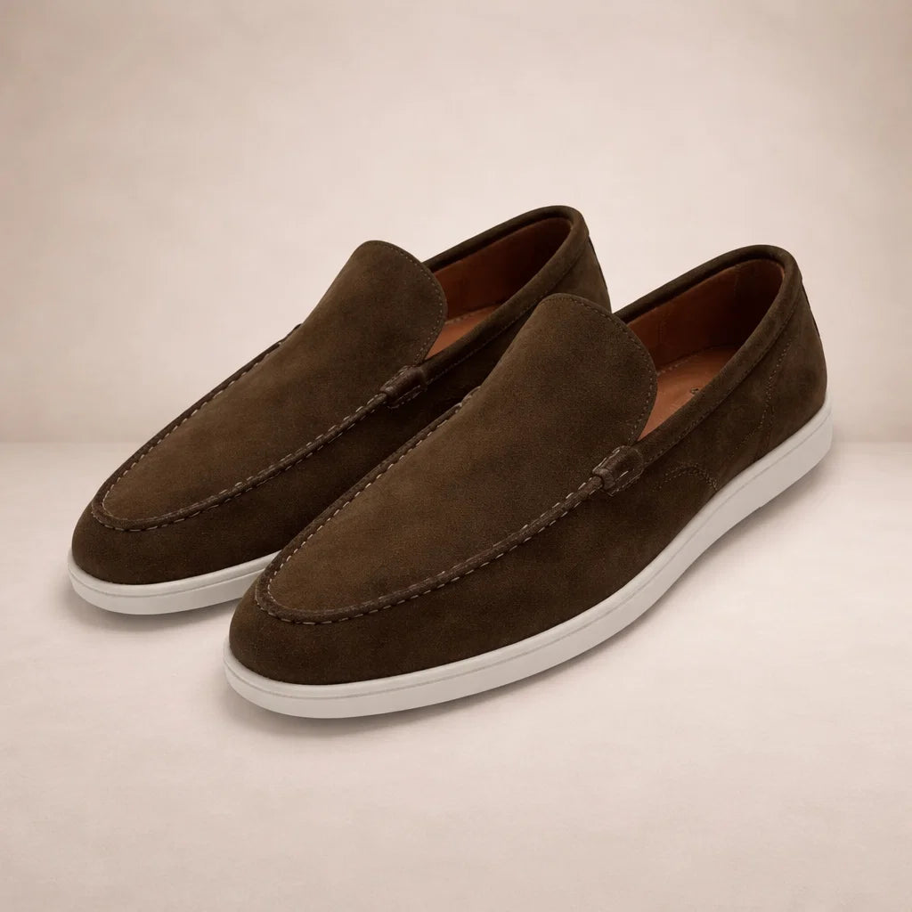 Loafers Suede Leather Slip-On Men's Blue – Casual, Office, Holiday, Gift · Werune