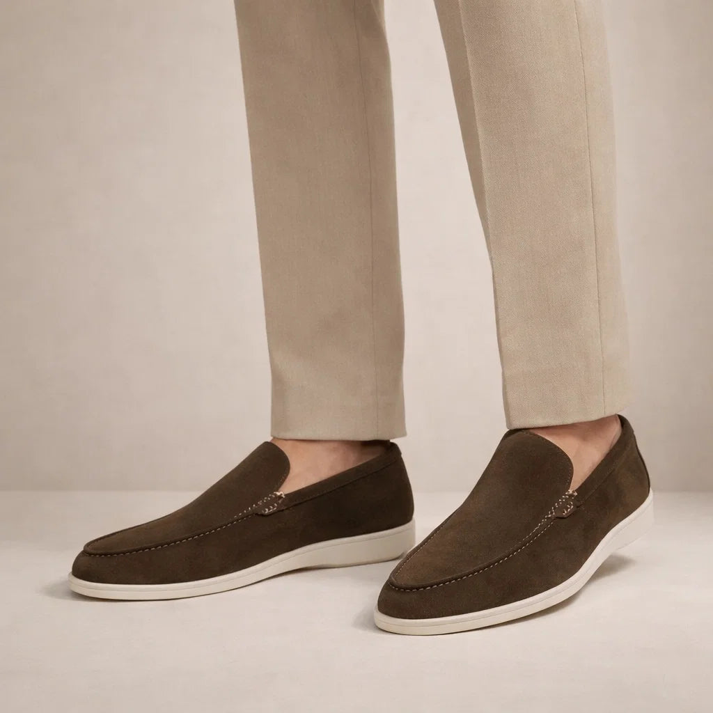 Loafers Suede Leather Slip-On Men's Blue – Casual, Office, Holiday, Gift · Werune