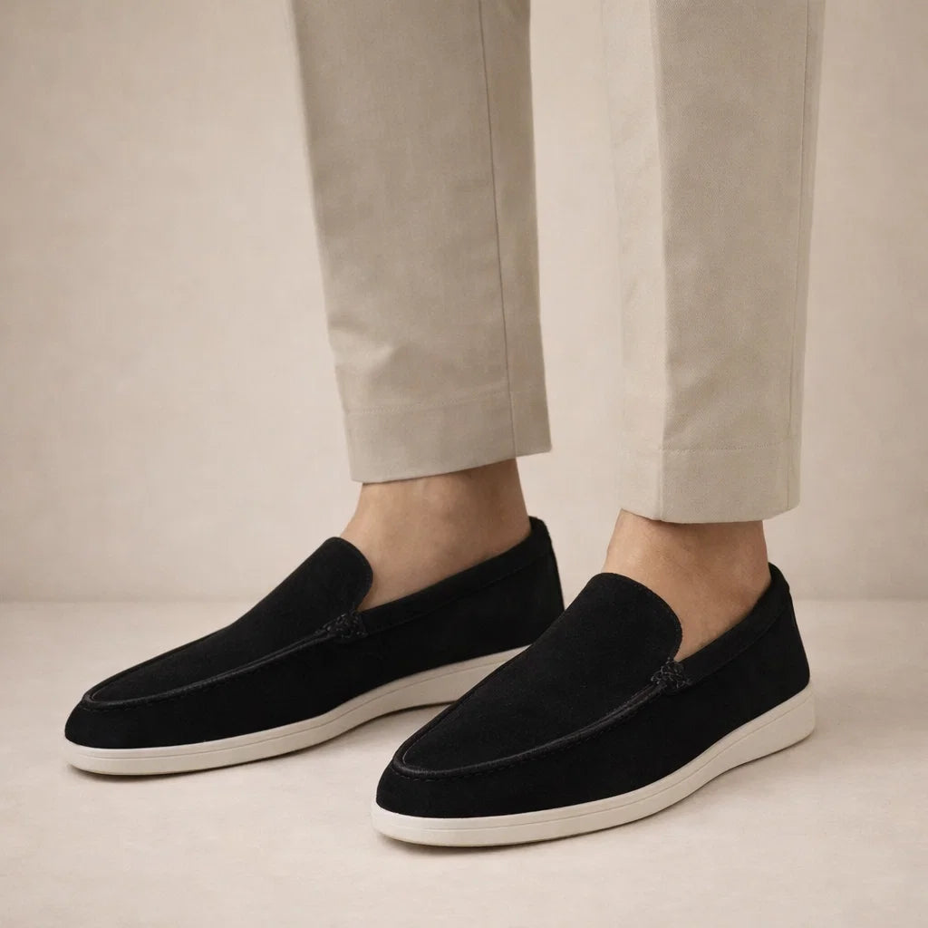 Loafers Suede Leather Slip-On Men's Blue – Casual, Office, Holiday, Gift · Werune