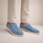 Loafers Suede Leather Slip-On Men's Blue – Casual, Office, Holiday, Gift · Werune