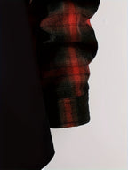 Long Sleeve Shirt Men's Black Brown Plaid Colour-Block Button-Up with Pockets – Casual, Office, Gift