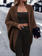 Longline Cardigan Chunky Knit Batwing Open Front Women's – Casual, Office, Holiday, Gift