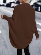 Longline Cardigan Chunky Knit Batwing Open Front Women's – Casual, Office, Holiday, Gift