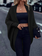 Longline Cardigan Chunky Knit Batwing Open Front Women's – Casual, Office, Holiday, Gift