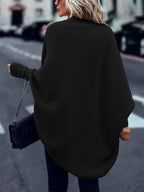 Longline Cardigan Chunky Knit Batwing Open Front Women's – Casual, Office, Holiday, Gift