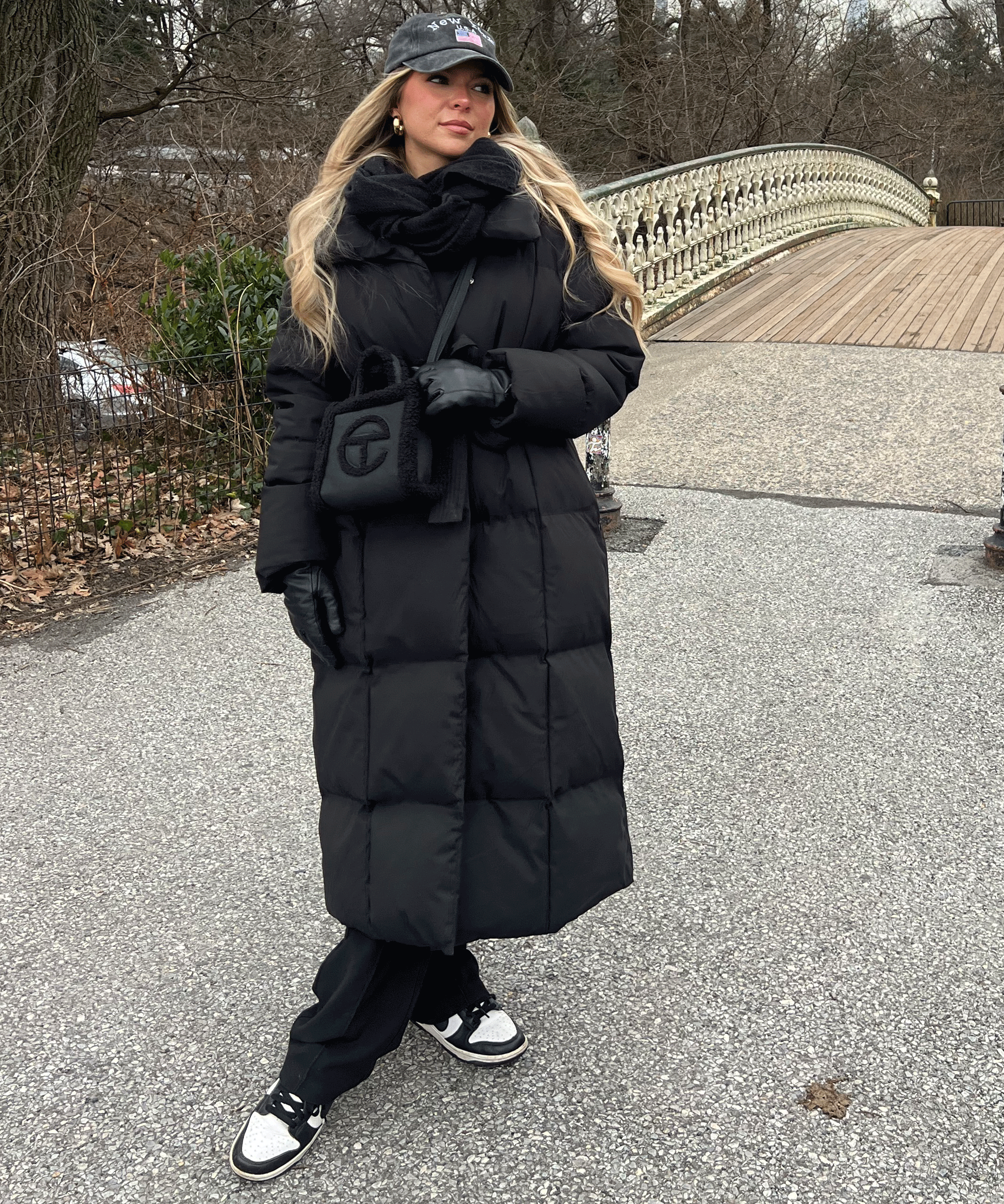 Longline Puffer Coat Black Quilted Belted Women's – Winter, Casual, Office, Holiday