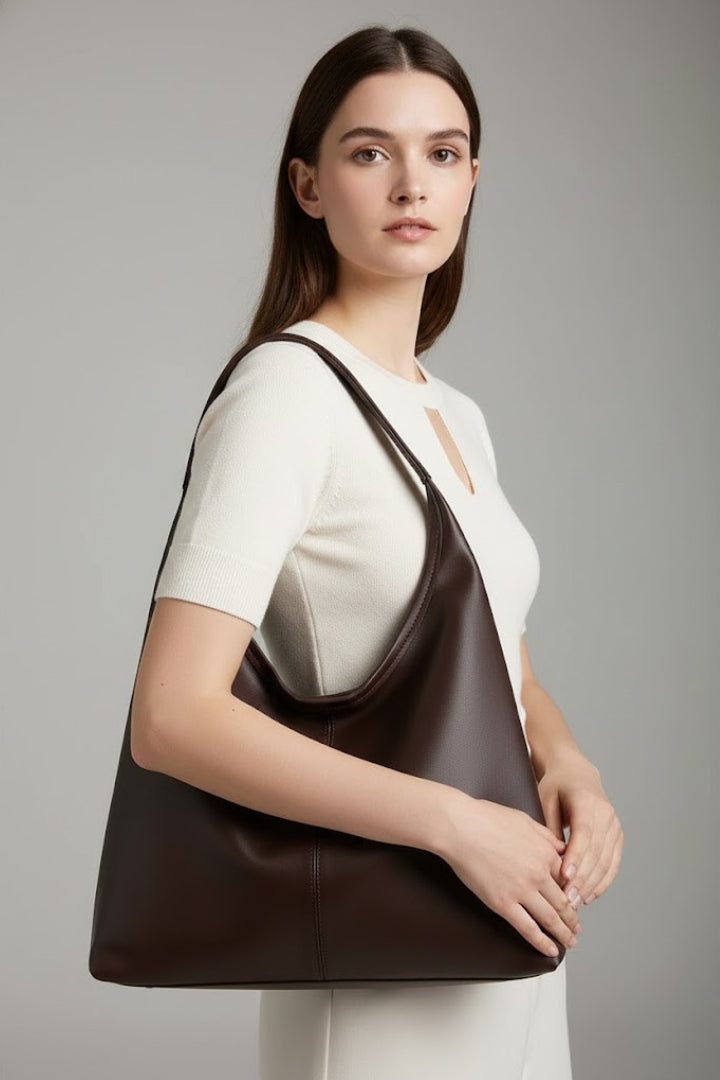 Maria | Women’s Classic Tote Bag with Faux Outer and Large Inner Pocket · Werune