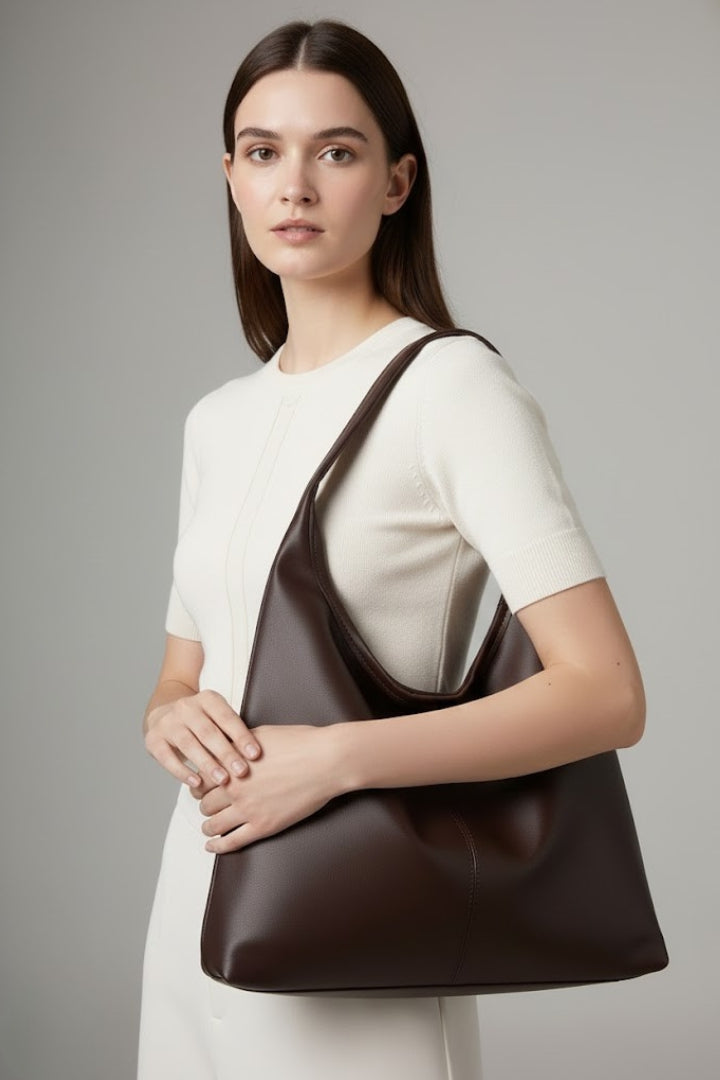 Maria | Women’s Classic Tote Bag with Faux Outer and Large Inner Pocket · Werune