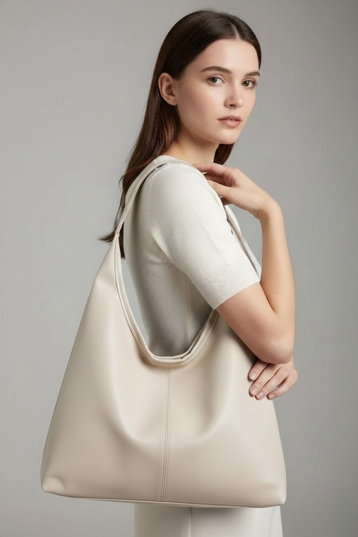 Maria | Women’s Classic Tote Bag with Faux Outer and Large Inner Pocket · Werune