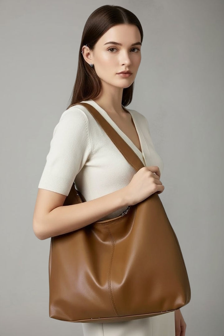 Maria | Women’s Classic Tote Bag with Faux Outer and Large Inner Pocket · Werune