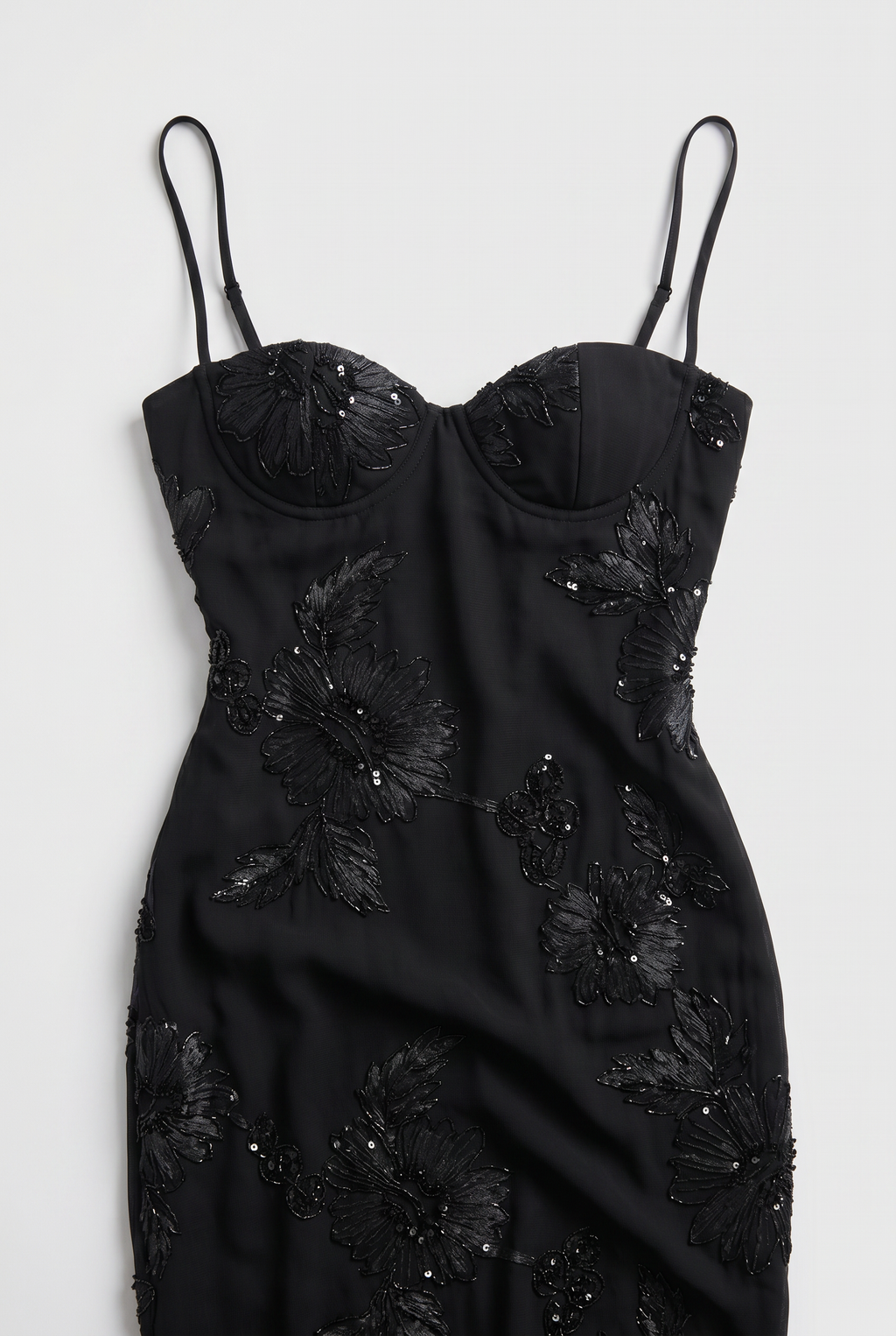 Maxi Dress Black Floral Embroidered Corset Women's – Wedding Guest, Evening, Formal, Occasion Gift