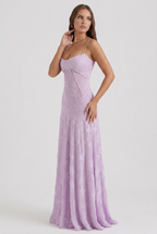 Maxi Dress Butterfly Textured Cream Women's – Wedding Guest, Summer, Holiday, Gift