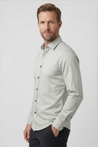 Men's Dress Shirt White Slim Fit Non-Iron Cotton Long Sleeve – Office, Formal, Business Wear