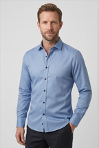 Men's Dress Shirt White Slim Fit Non-Iron Cotton Long Sleeve – Office, Formal, Business Wear