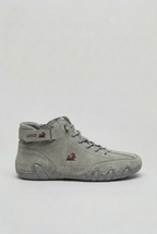 Men's High-Top Boots Beige Suede Cushioned Sole – Casual, Outdoor, Everyday Comfort Footwear