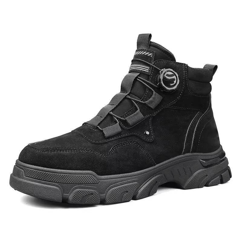 Men's High Top Boots Suede Yellow Anti-Slip Sole – Casual, Outdoor, Work, Everyday Wear