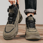 Men's High Top Boots Suede Yellow Anti-Slip Sole – Casual, Outdoor, Work, Everyday Wear
