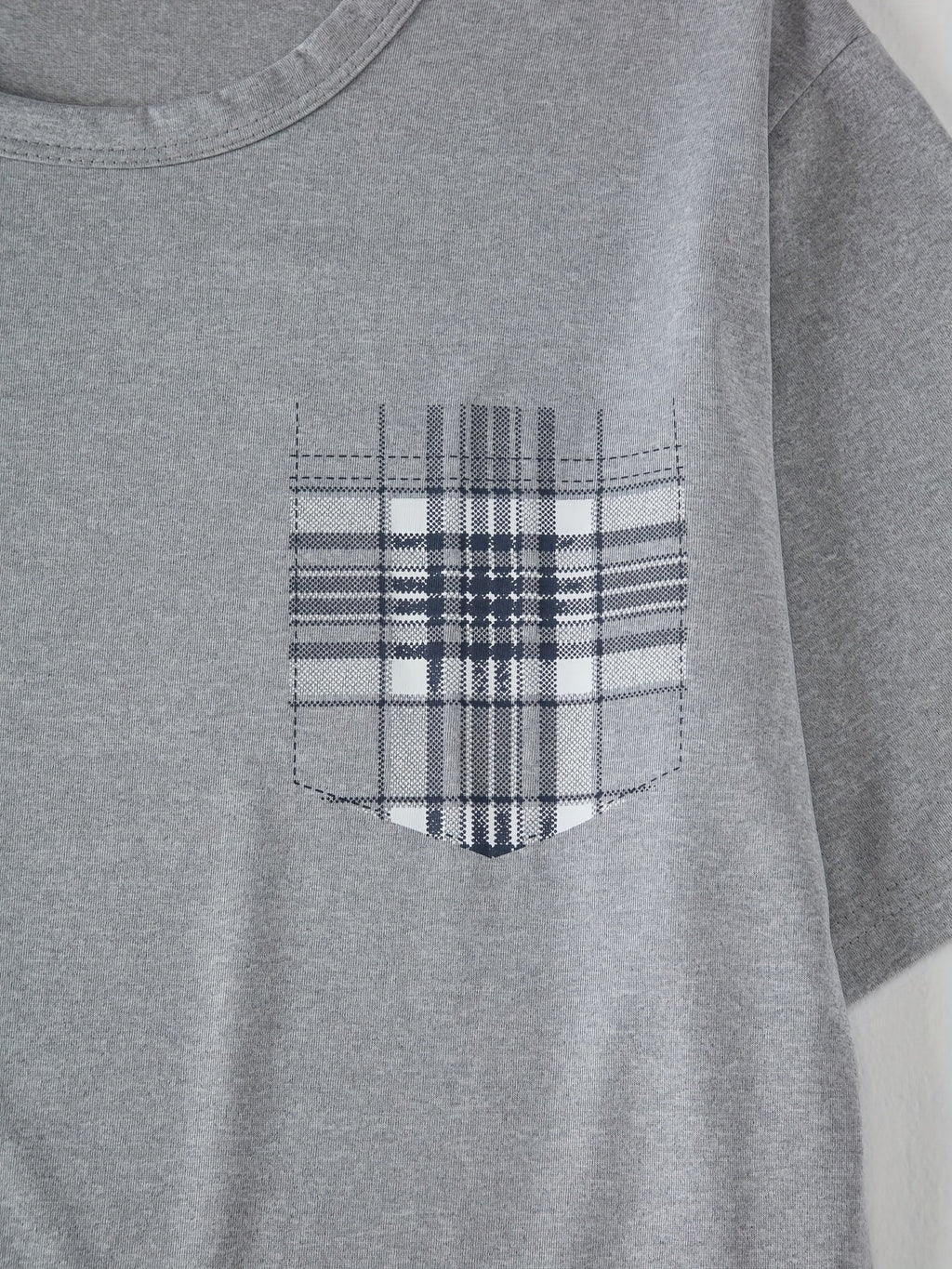 Men's Pyjama Set Grey Short Sleeve Tee Plaid Trousers – Sleepwear, Loungewear, Home, Gift
