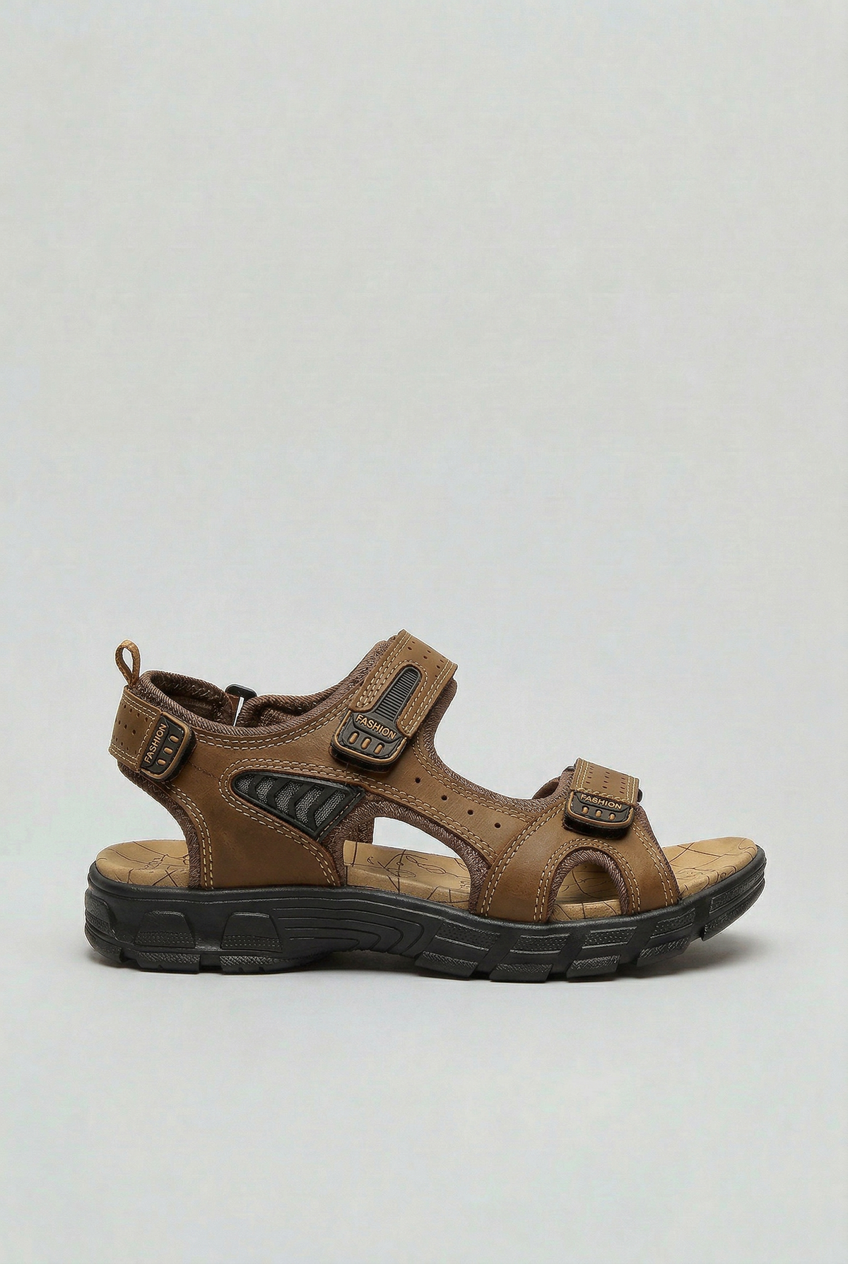 Men's Sport Sandals Black Adjustable Strap Contoured Footbed – Casual, Outdoor, Walking, Holiday