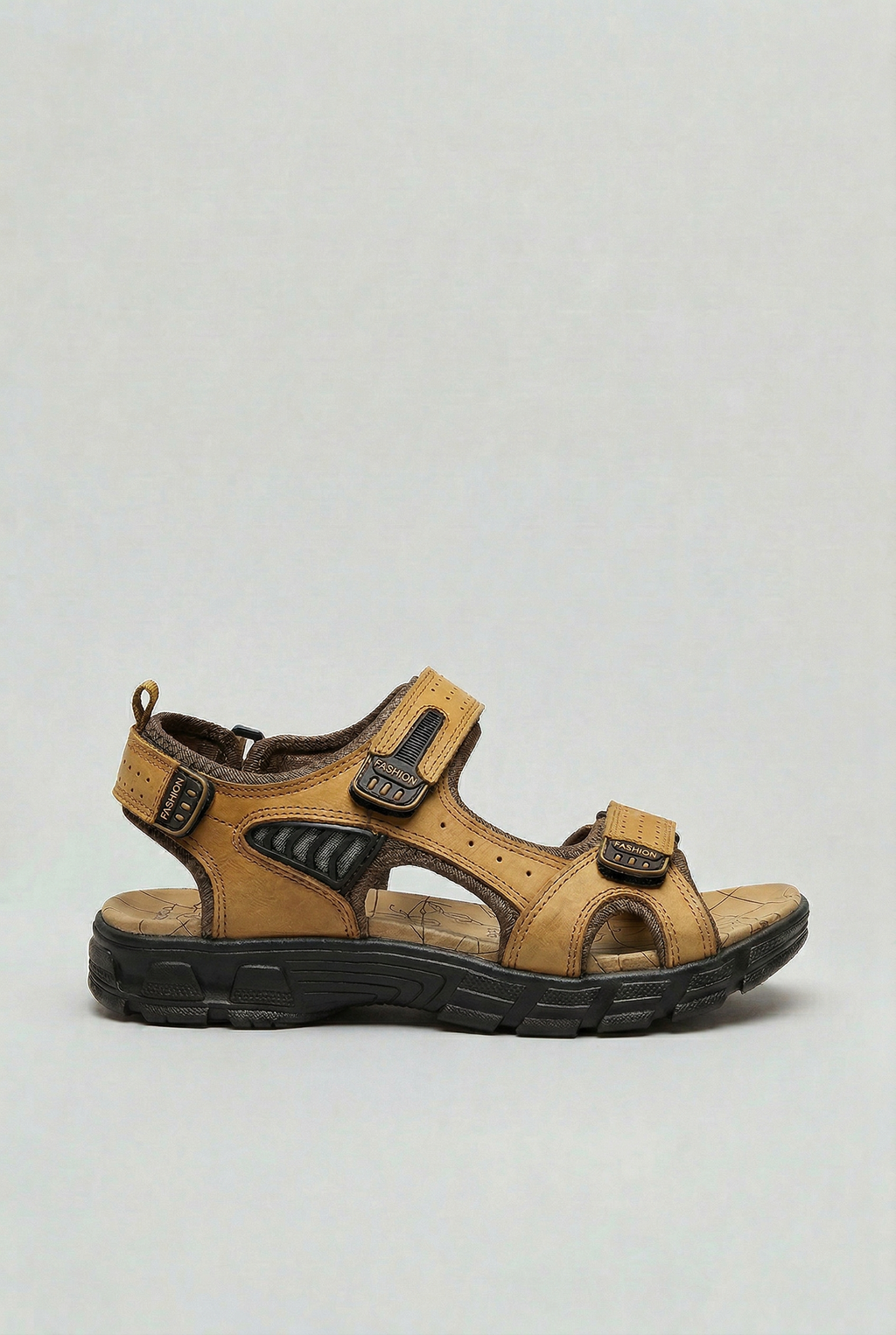 Men's Sport Sandals Black Adjustable Strap Contoured Footbed – Casual, Outdoor, Walking, Holiday