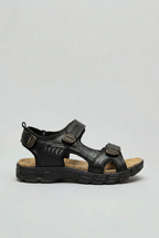 Men's Sport Sandals Black Adjustable Strap Contoured Footbed – Casual, Outdoor, Walking, Holiday
