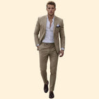 Men's Suit Set Two-Piece Blue Tailored Fit Blazer & Trousers – Wedding, Office, Formal, Gift