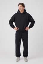 Men's Tracksuit Set Blue Cotton Fleece Hoodie & Joggers Oversized – Casual, Loungewear, Gift
