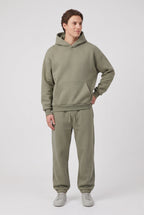 Men's Tracksuit Set Blue Cotton Fleece Hoodie & Joggers Oversized – Casual, Loungewear, Gift