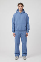 Men's Tracksuit Set Blue Cotton Fleece Hoodie & Joggers Oversized – Casual, Loungewear, Gift