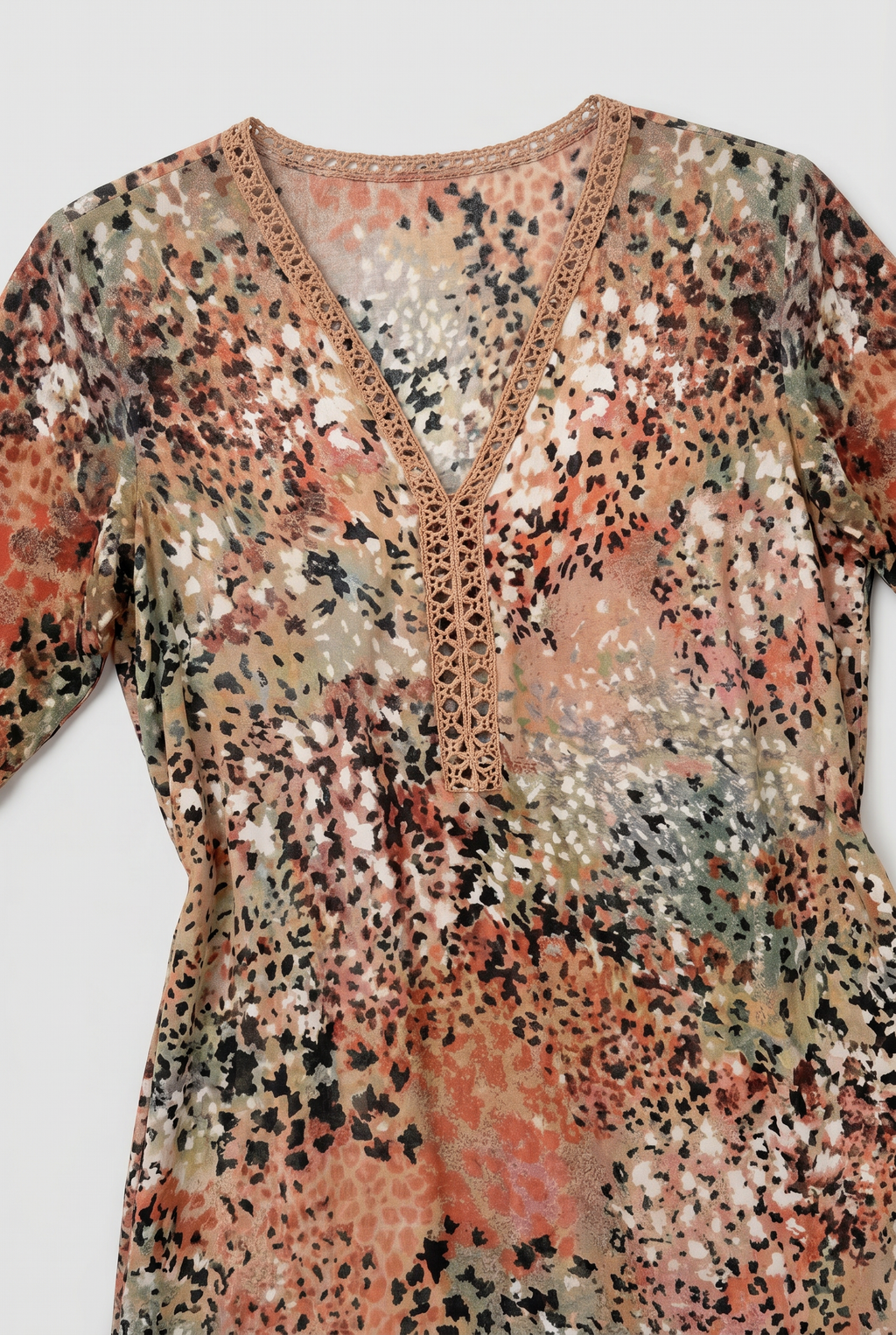 Midi Dress Animal Print V-Neck Women's – Casual, Holiday · Werune