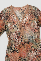 Midi Dress Animal Print V-Neck Women's – Casual, Holiday · Werune