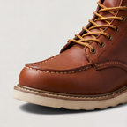 Moc Toe Ankle Boots Faux Leather Brown Men's Lace-Up – Casual, Work · Werune