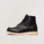Moc Toe Ankle Boots Faux Leather Brown Men's Lace-Up – Casual, Work · Werune