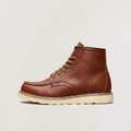 Moc Toe Ankle Boots Faux Leather Brown Men's Lace-Up – Casual, Work · Werune