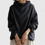 Mock Neck Sweatshirt Women's White Long Sleeve Pullover – Casual, Office · Werune