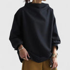 Mock Neck Sweatshirt Women's White Long Sleeve Pullover – Casual, Office · Werune