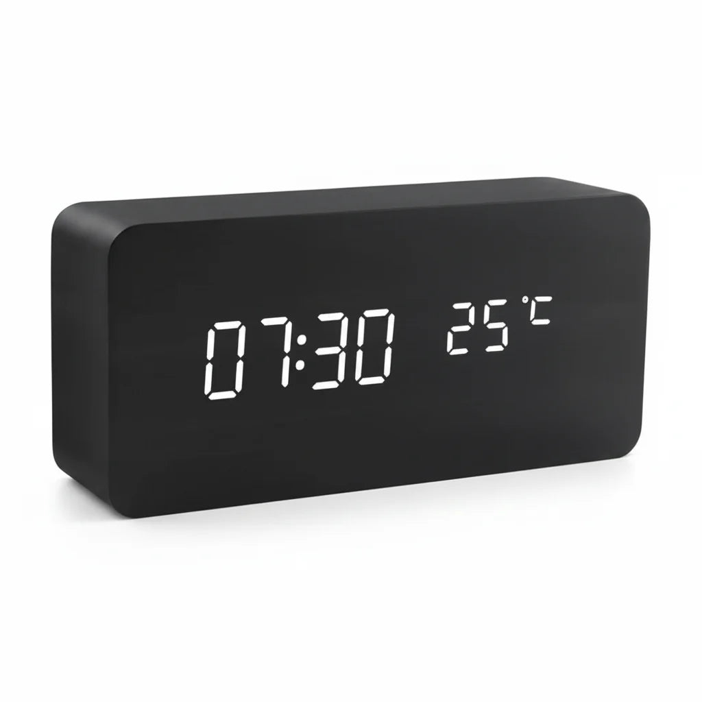 Modern LED Alarm Clock | Temperature Display · Werune