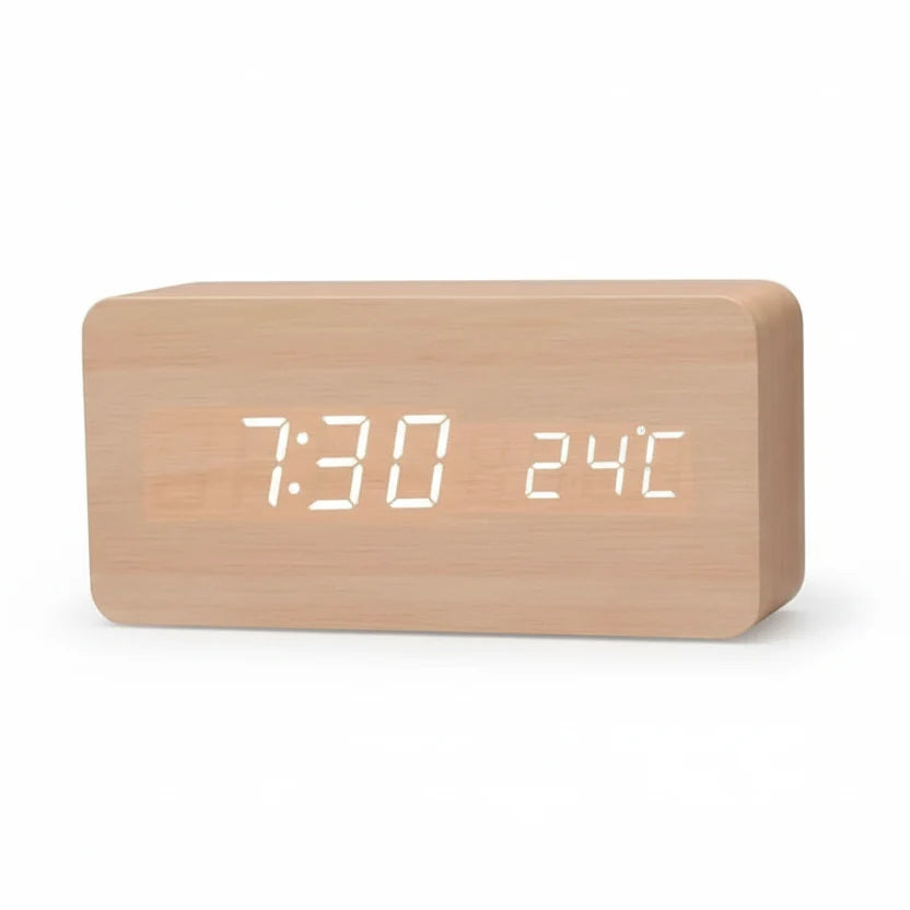 Modern LED Alarm Clock | Temperature Display · Werune