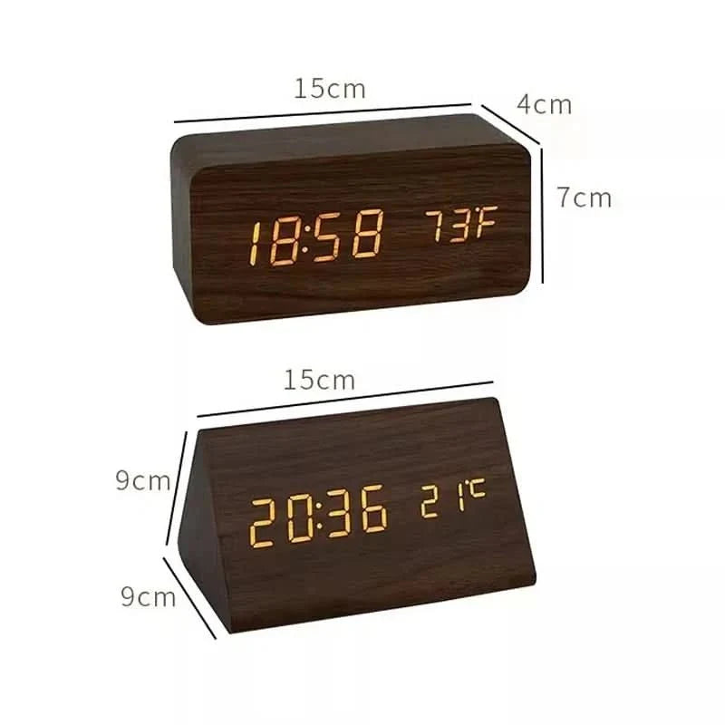 Modern LED Alarm Clock | Temperature Display · Werune