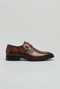 Monk Strap Brogues Leather Brown Men's Dress Shoes Cushioned Insole – Office, Wedding, Formal, Gift