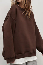 Oversized Sweatshirt Pink Crew Neck Women's Long Sleeve Jumper – Casual, Everyday Loungewear