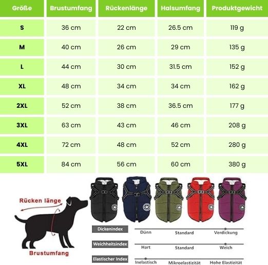 Padded Dog Coat | Built-In Harness · Werune