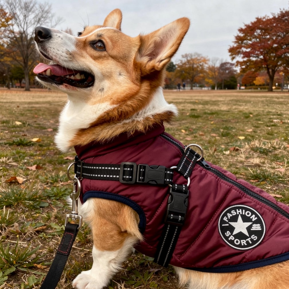 Padded Dog Coat | Built-In Harness · Werune