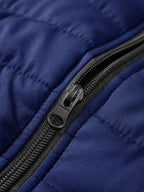 Padded Gilet Men's Quilted Stand-Collar Zip Vest Green – Casual, Outdoor Layering