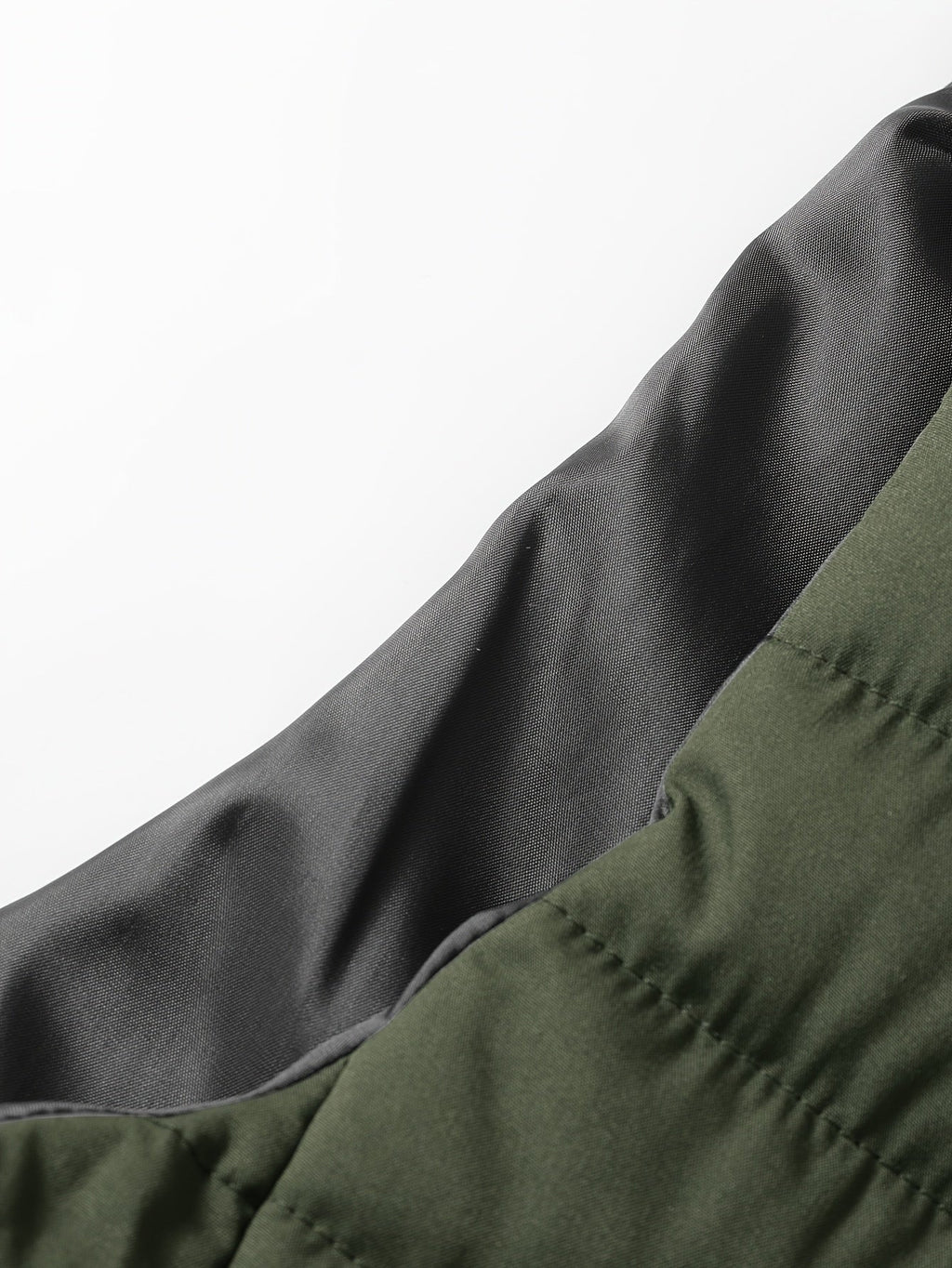 Padded Gilet Men's Quilted Stand-Collar Zip Vest Green – Casual, Outdoor Layering