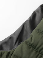 Padded Gilet Men's Quilted Stand-Collar Zip Vest Green – Casual, Outdoor Layering