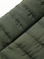 Padded Gilet Men's Quilted Stand-Collar Zip Vest Green – Casual, Outdoor Layering